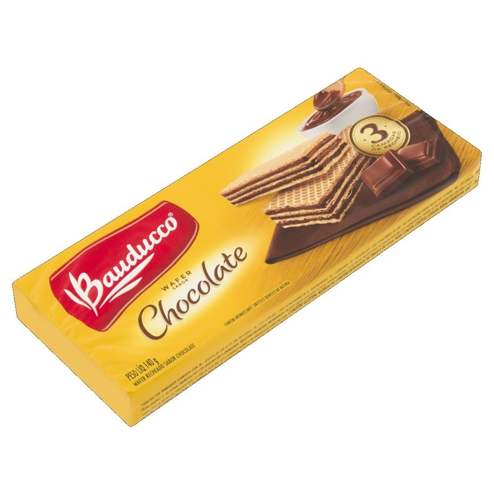 Biscoito Wafer Chocolate Bauducco 140g - Bauducco Chocolate Wafer Bisc –  Brazuka Meat