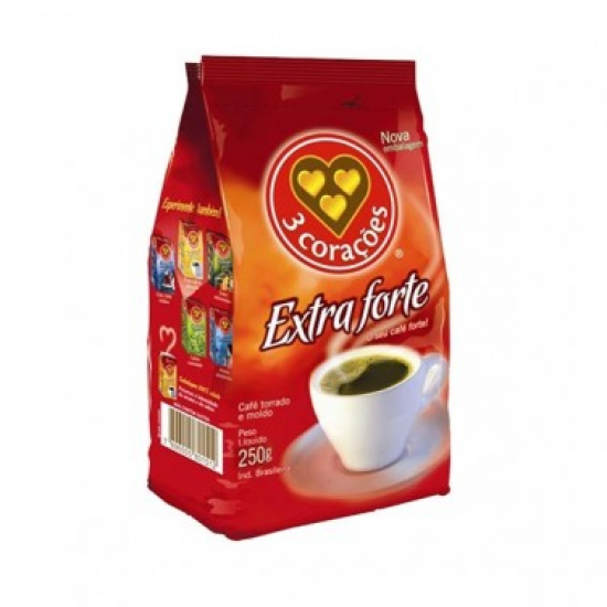 CAFE 3 CORACOES EXTRA FORTE  PACK 250G