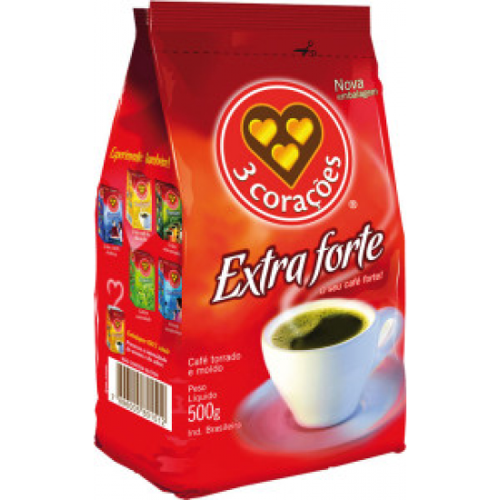 CAFE 3 CORACOES EXTRA FORTE  PACK 500G