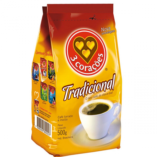 CAFE 3 CORACOES TRADICIONAL PACK 500G