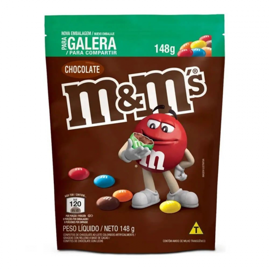 CHOCOLATE M&MS AO LEITE POUCH 148G