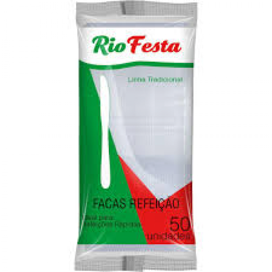 FACA REFEICAO CRISTAL  RIO FESTA C/ 50 UNID