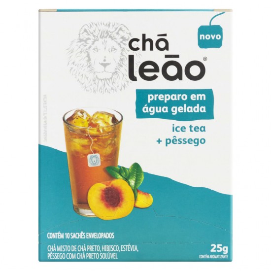 CHA SAQ LEAO ICE TEA PESSEGO 12/10