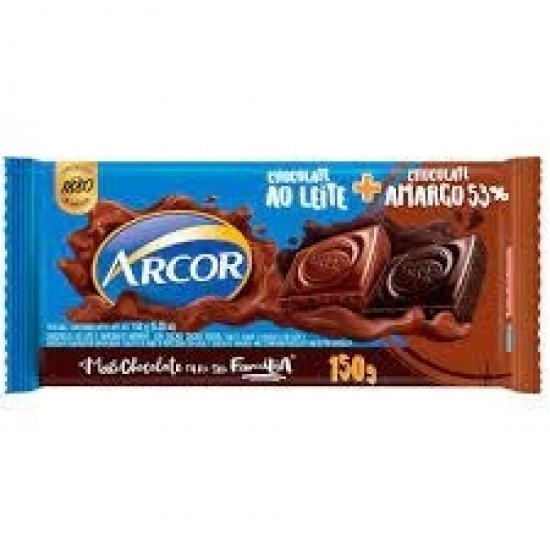 CHOCOLATE ARCOR TAB 53% LEITE E AMARGO 150G