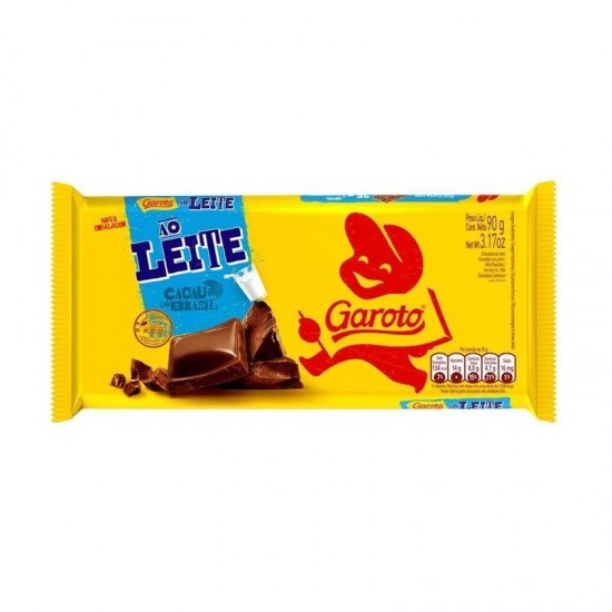 CHOCOLATE  GAROTO AO LEITE 90GR
