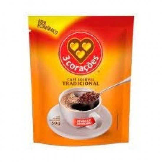 CAFE SOLUVEL 3 CORACOES TRADICIONAL 50G