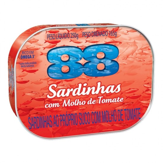 SARDINHA 88 LAJE MOLHO TOMATE 250G